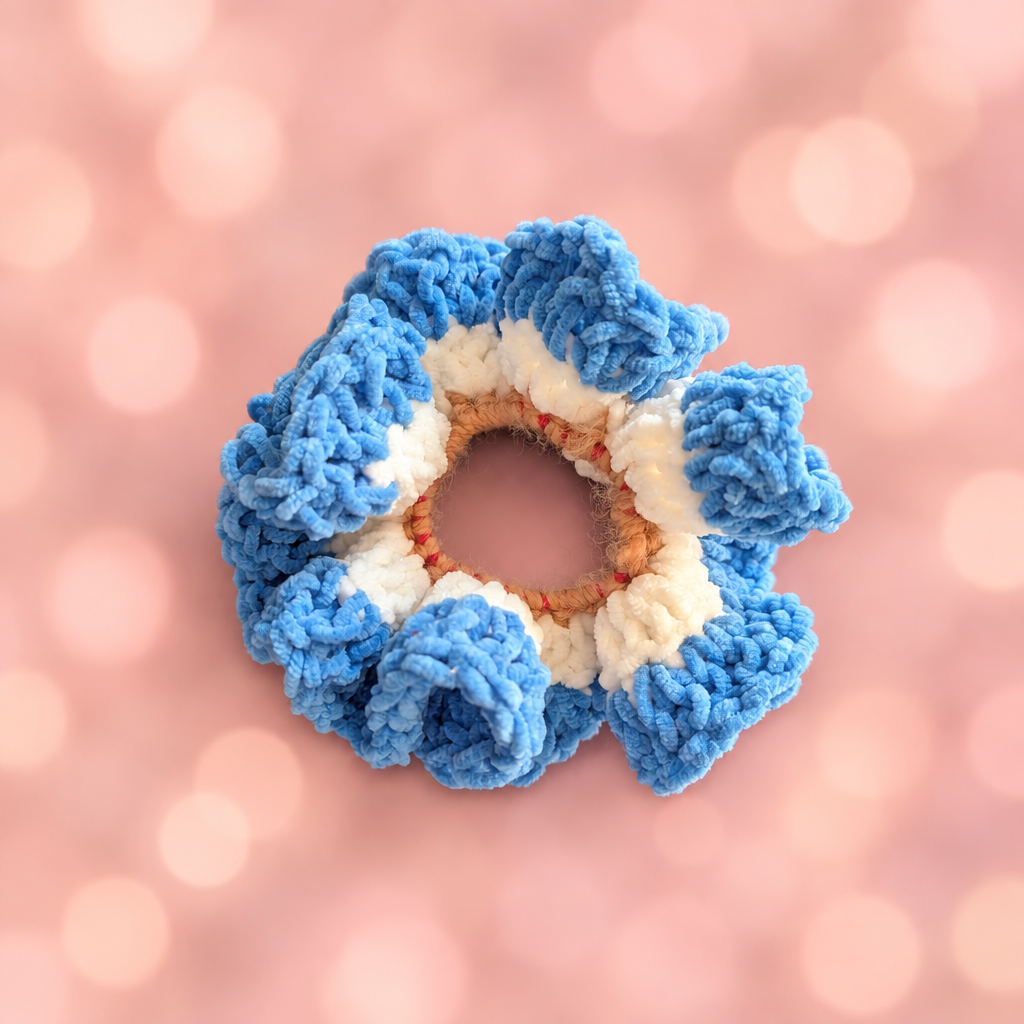 Blue scrunchie side