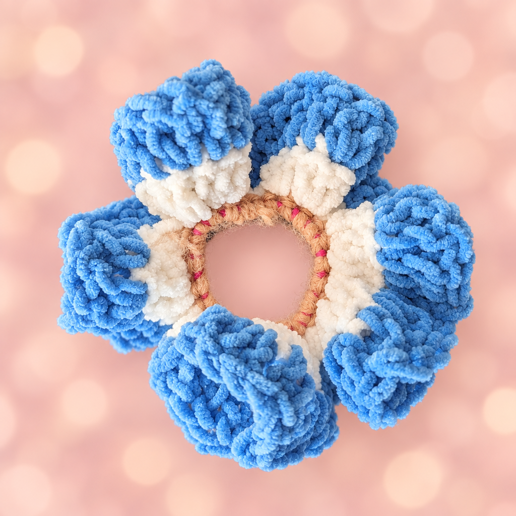 Blue scrunchie top