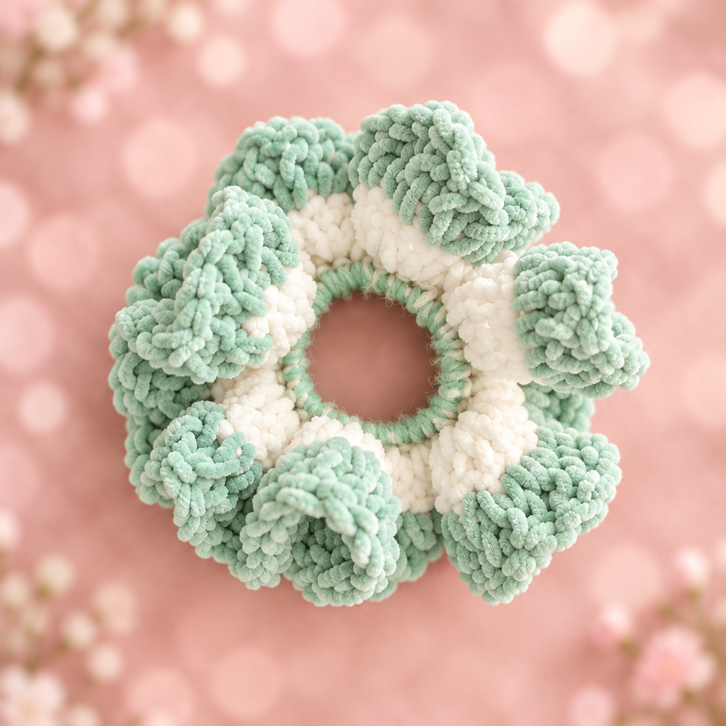 Mint scrunchie